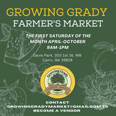Growing Grady Farmers Market, Davis Park, Cairo, Georgia